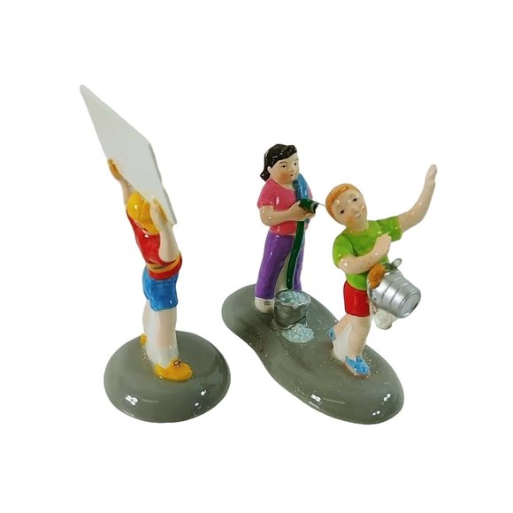 Dept 56 Original Snow Village Collection "Car Wash Fundraiser" Orig Box 2 Piece - Picture 5 of 9